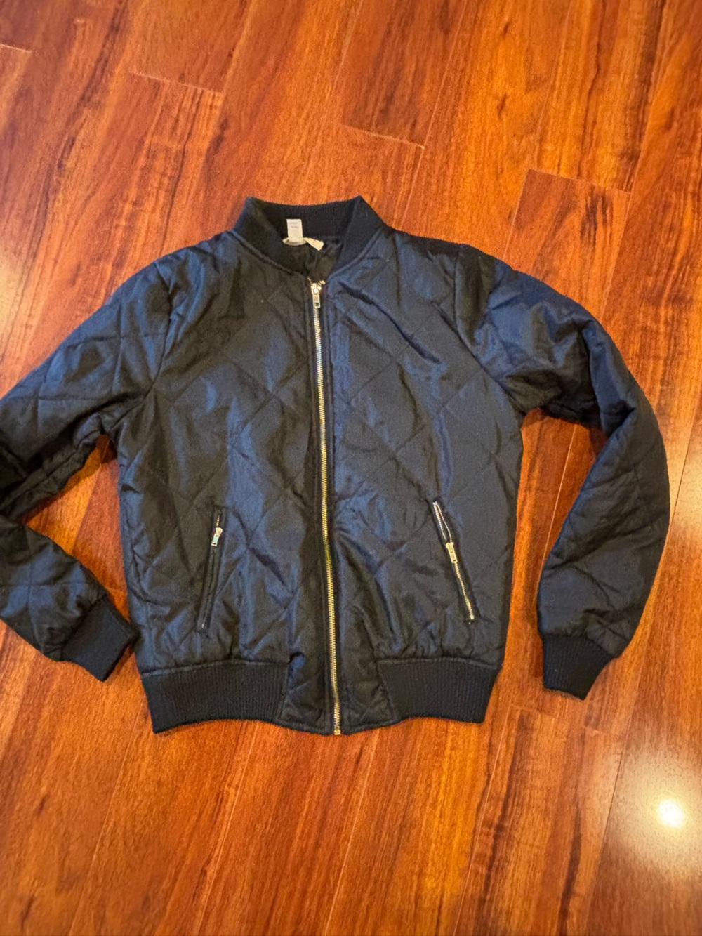 Say What? Black Quilted Bomber Jacket